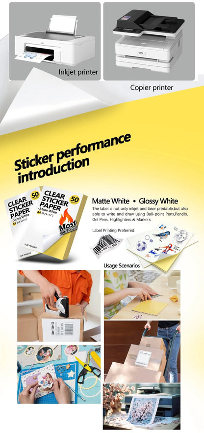 A4 Printable Self-Adhesive Sticker Paper
