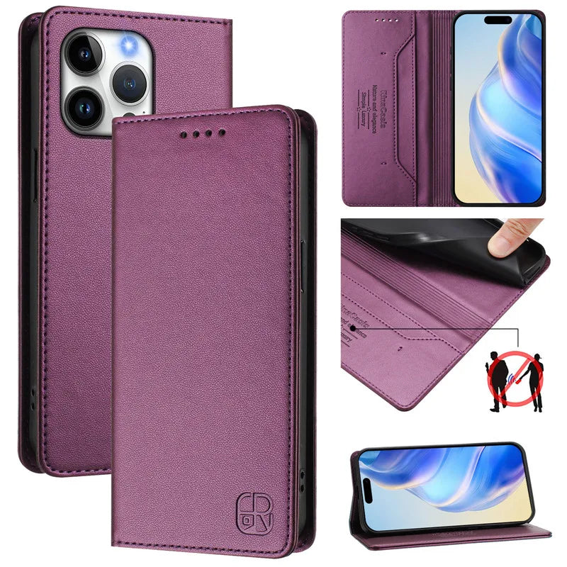 Luxury Wallet Flip Case for Vivo Smartphones