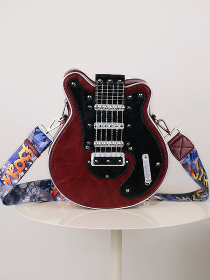 Guitar Shape Crossbody Shoulder Bag