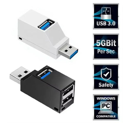 USB 3.0 Mini Hub Adapter – 3-Port Expansion