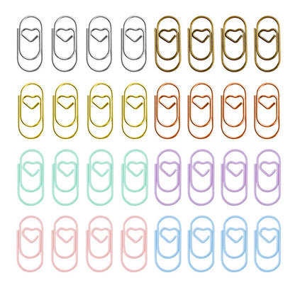 Macaron Heart Paper Clips Set