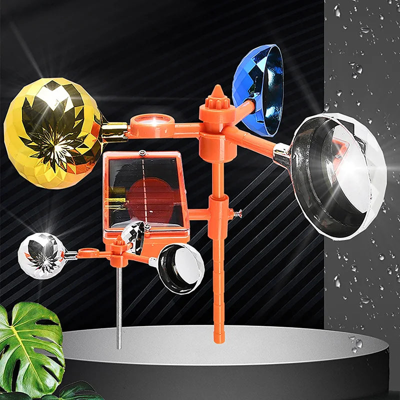 Solar Powered Bird Repeller with 360° Rotating Reflector