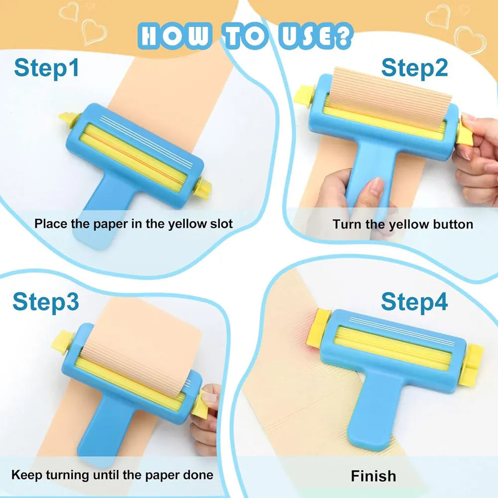 Blue Roller For Paper Craft Crimping