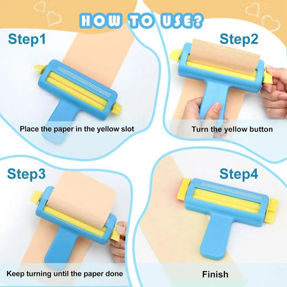 Blue Roller For Paper Craft Crimping