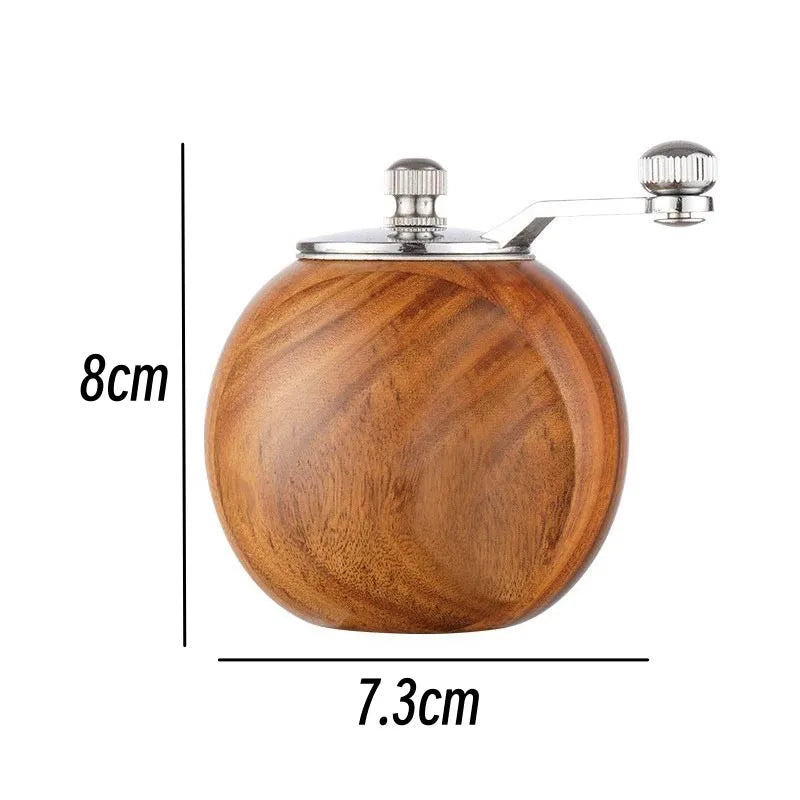 Hand-Crank Wooden Pepper Grinder