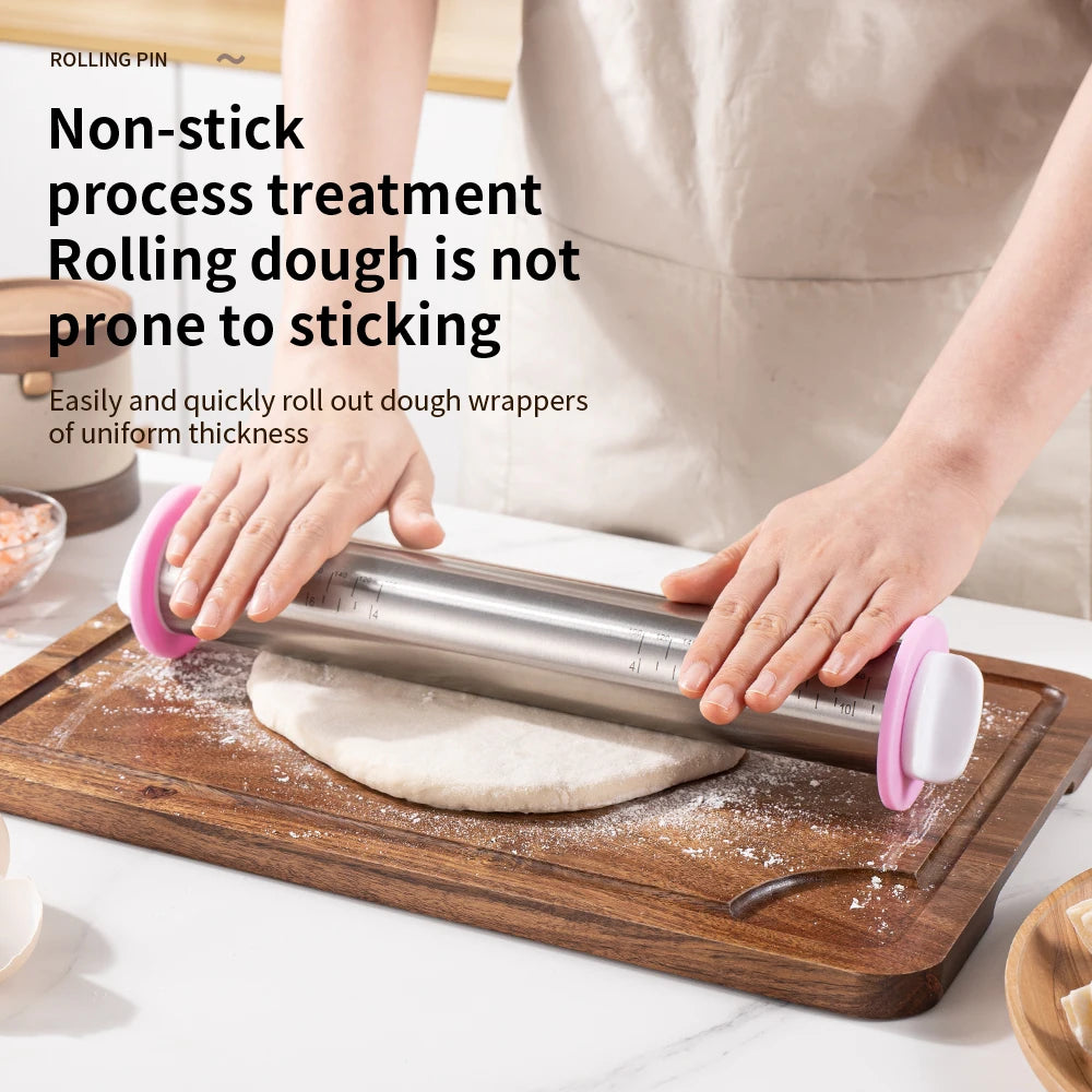 13.78 Inch Stainless Steel Adjustable Rolling Pin