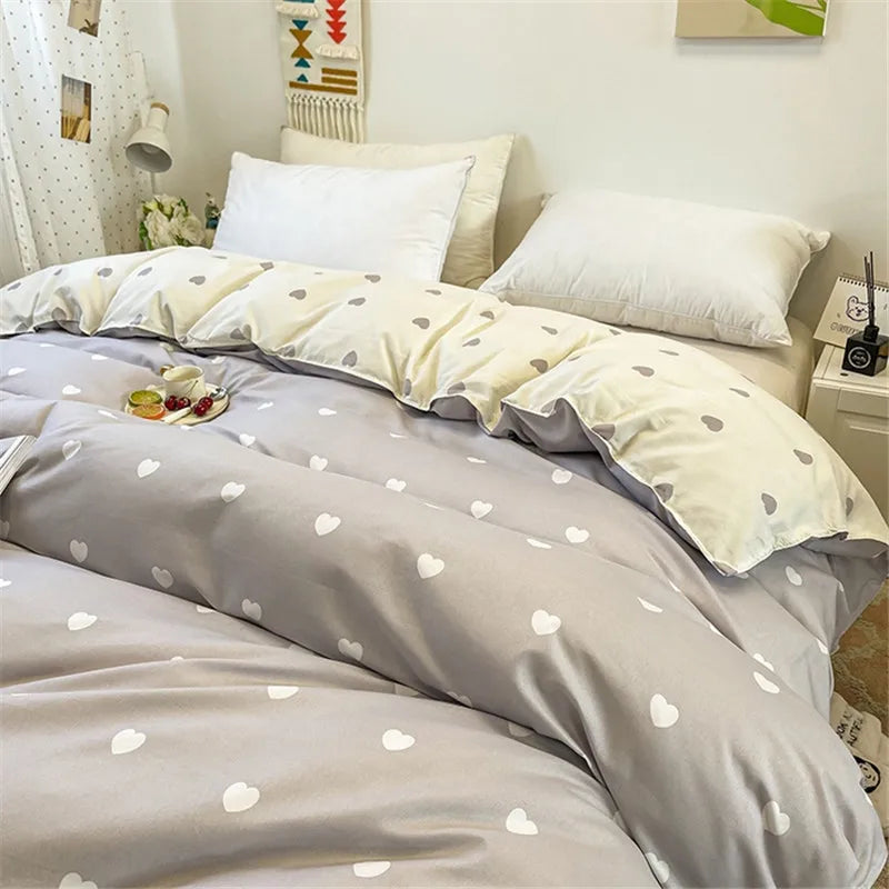 Nordic Heart Printed Duvet Cover