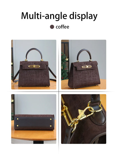 M.T MISS TOTE Leather Box Shoulder Bag