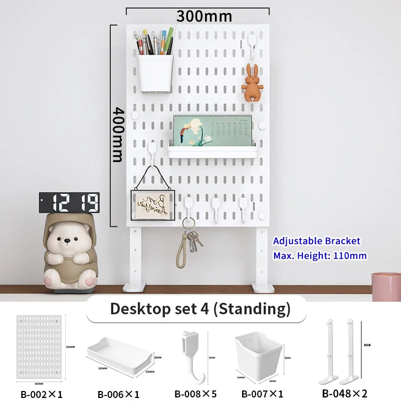 Adjustable Desktop Pegboard Organizer