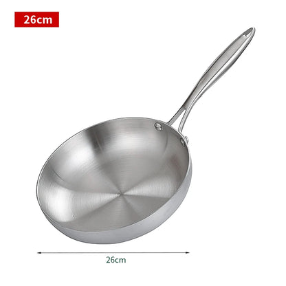 Uncoated Stainless Steel Chef’s Frying Pan – 28cm