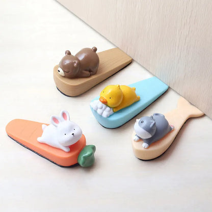 Cute Cartoon Silicone Figure Door Stopper Safety Protector