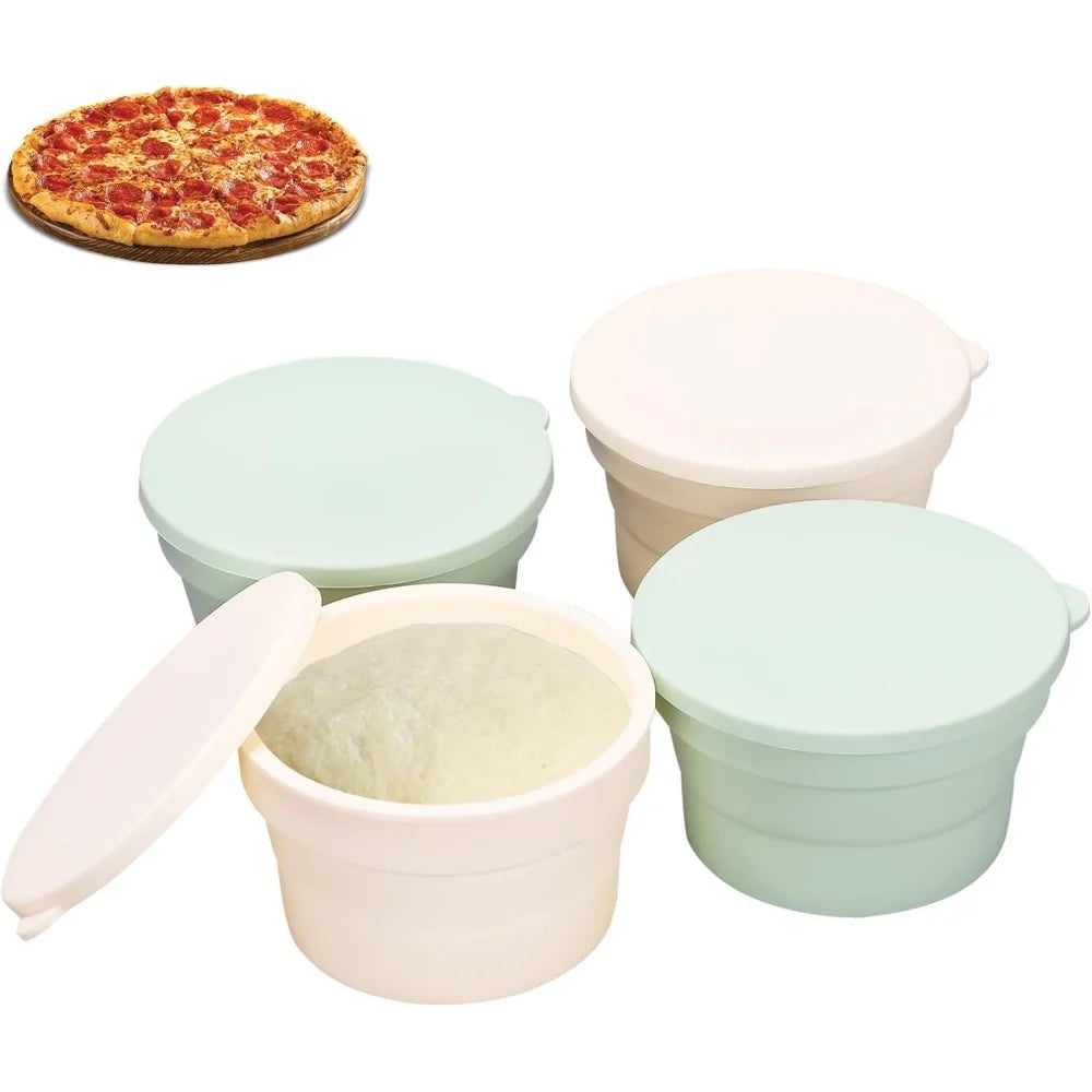 Foldable Silicone Pizza Dough Proofing Box with Lid