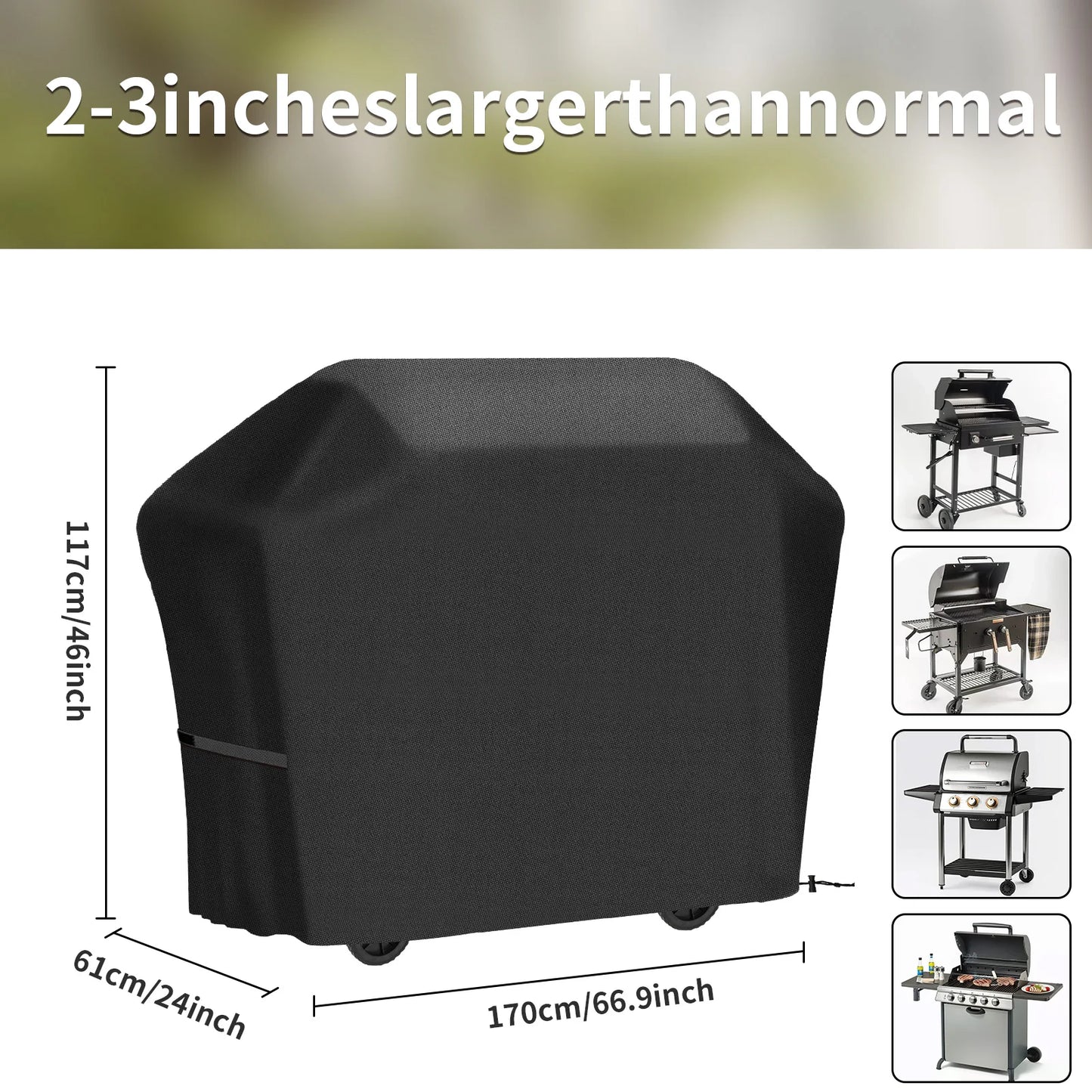 Waterproof Heavy-Duty BBQ Grill Cover – UV & Weather Resistant