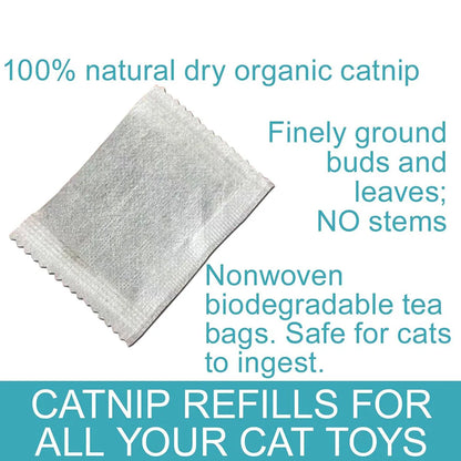 15-Pack Natural Catnip Tea Bags for Cats