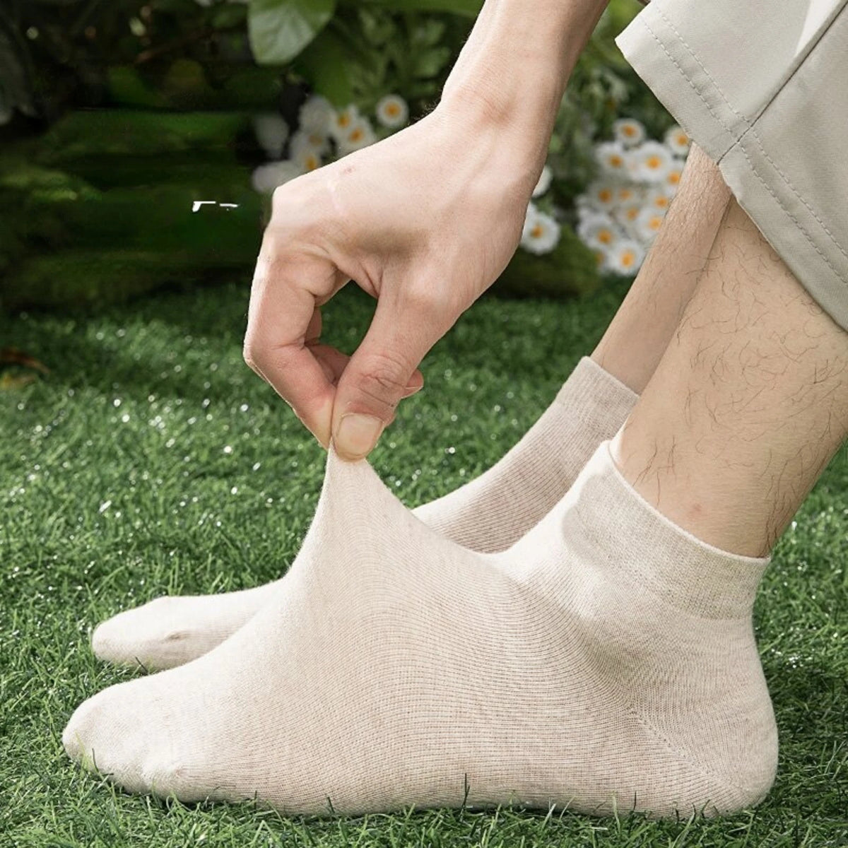 Men’s 95% Combed Cotton Dress Socks 5 Pairs