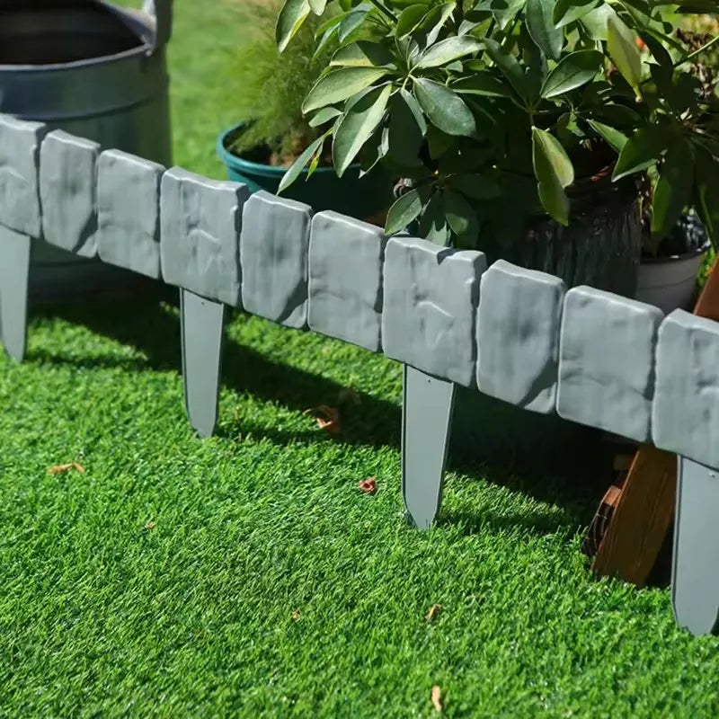 Garden Stone Effect Border Edging Fence Set