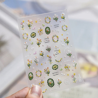 5D Cherry Blossom Nail Art Stickers