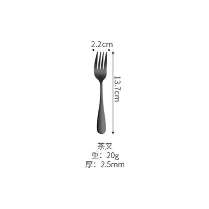 Black Stainless Steel Cutlery Set