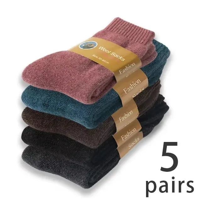 Men’s Thick Winter Wool Socks 5 Pairs