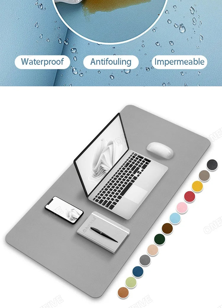 Large PU Leather Desk Mat & Mouse Pad