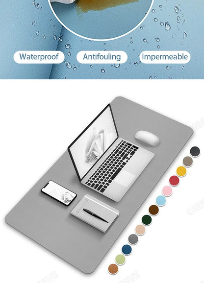 Large PU Leather Desk Mat & Mouse Pad