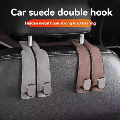 2 in 1 Car Premium Suede Hanging Dual Hook