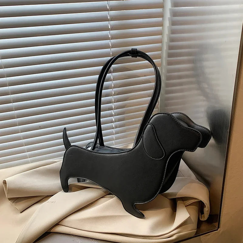 Dachshund Shaped PU Leather Shoulder Bag