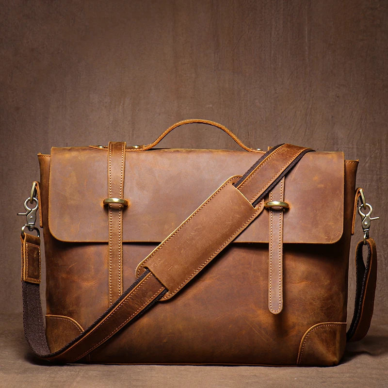 Genuine High Grade Retro Leather Briefcase