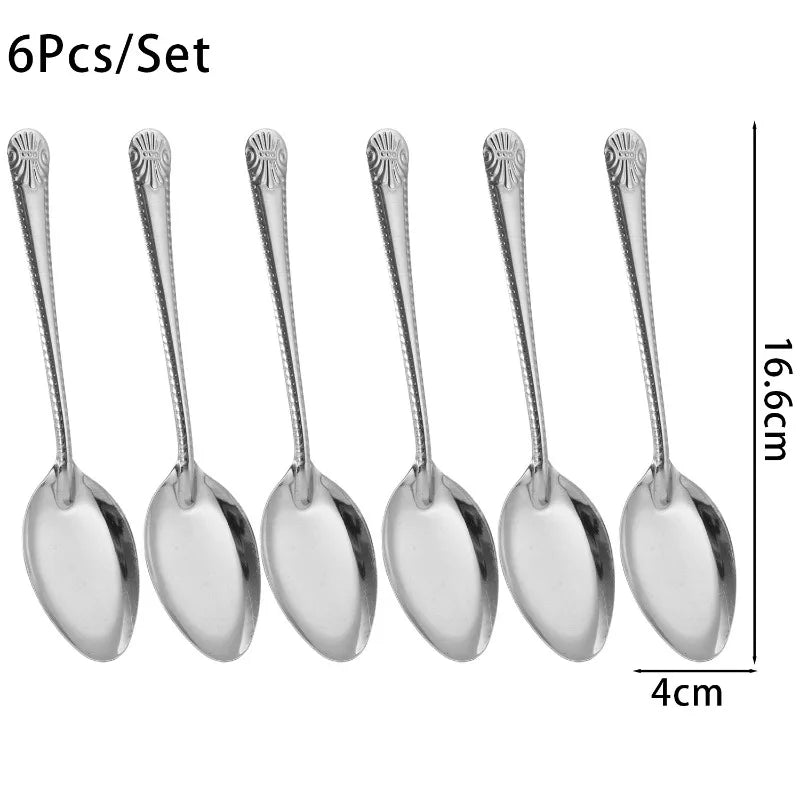Stainless Steel Flat Bottom Spoon Set
