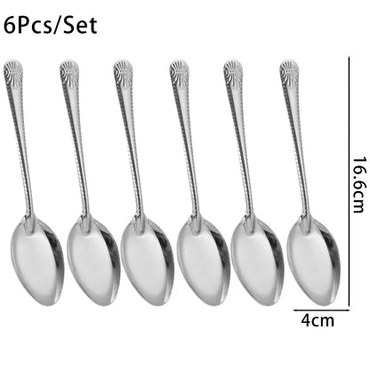 Stainless Steel Flat Bottom Spoon Set