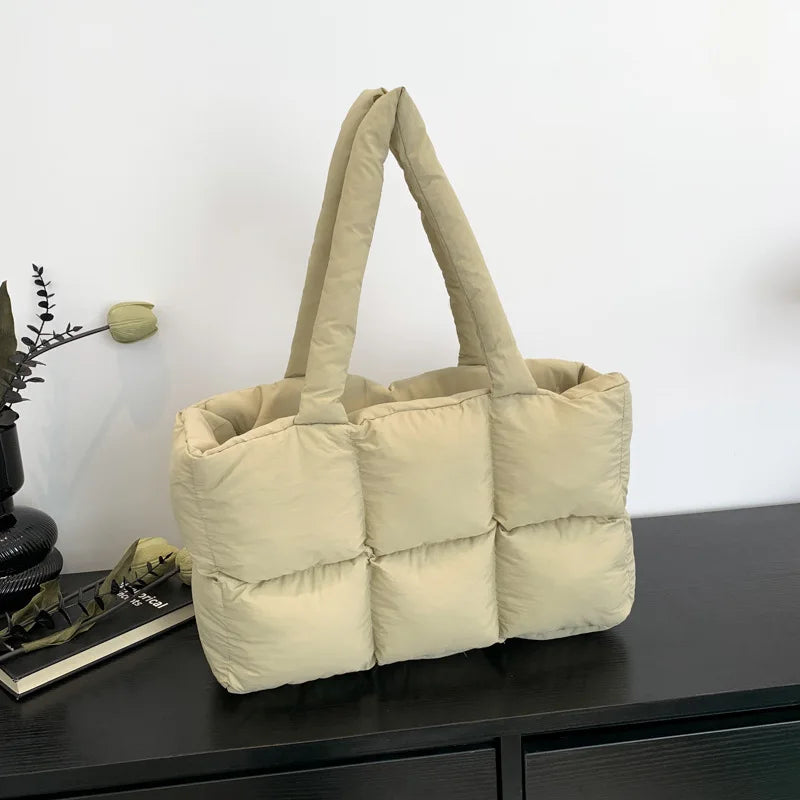 Women’s Quilted Waterproof Tote Shoulder Bag