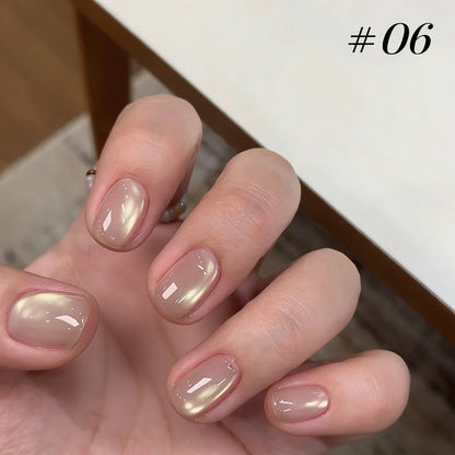Brown Gold Cat Eye Gel Nail Polish