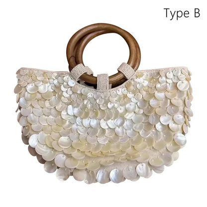 Handmade Seashell Beaded Bag