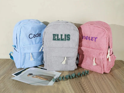 Personalised Corduroy Kids Backpack
