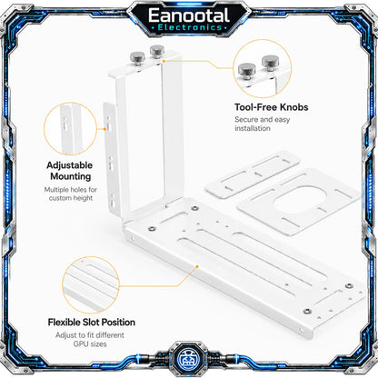 Vertical GPU Mount Bracket with PCIe x16 Riser Cable