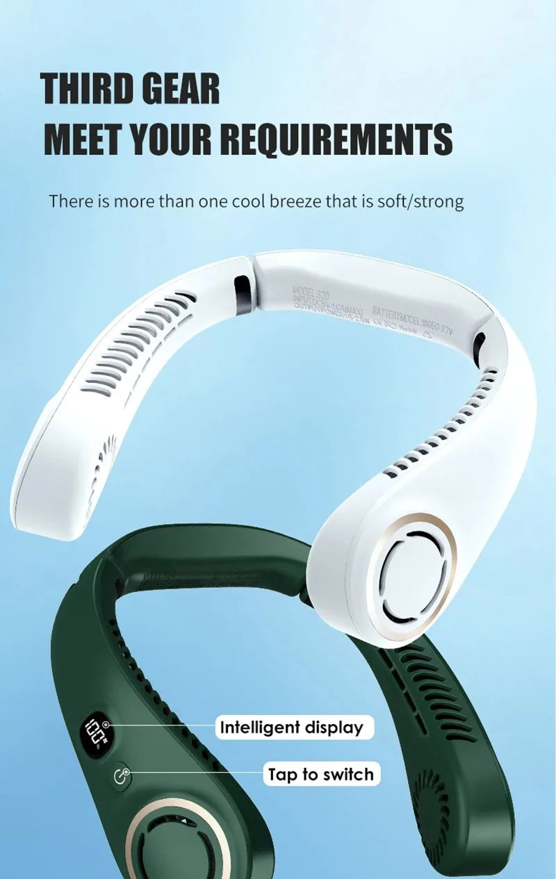 Mini Bladeless Rechargeable Neck Fan