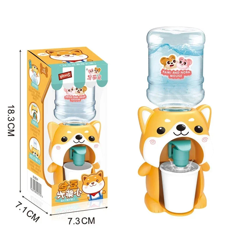 Cartoon Mini Water Cooler with Cup & Bottle