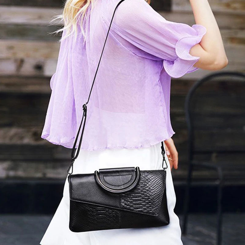 Soft PU Leather Flap Handbag