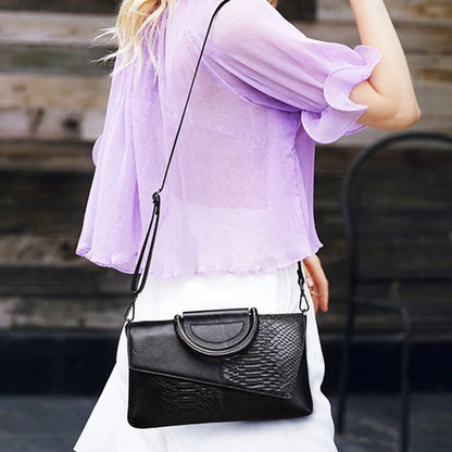 Soft PU Leather Flap Handbag