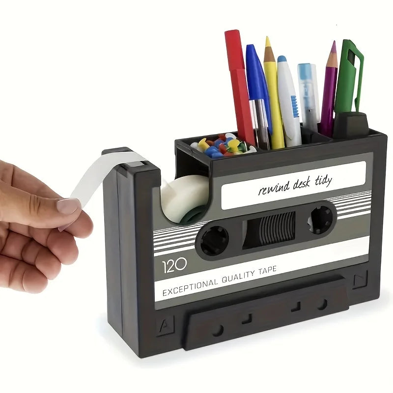 Retro Cassette Desk Organizer