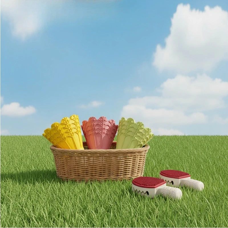 Interactive Badminton Dog Chew Toy with Squeaker