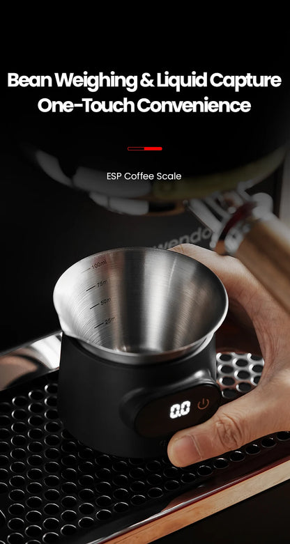 USB Rechargeable Coffee Scale with Stainless Steel Cup