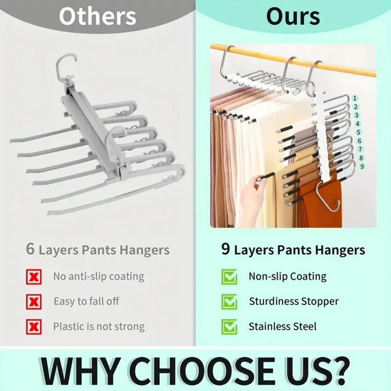 Space Saving Multi-Layer Trouser Hanger