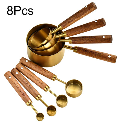 Stainless Steel Measuring Cups & Spoons Set