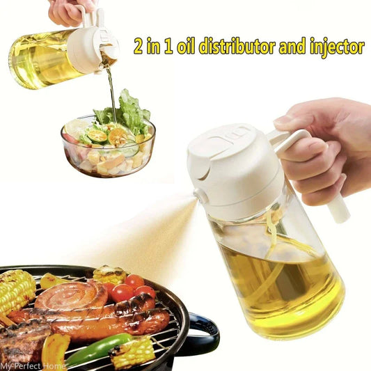 2in1 500ml Plastic Spray Oil Dispenser