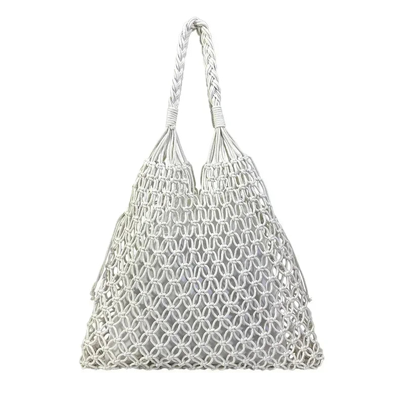 Handwoven Mesh Summer Tote Bag