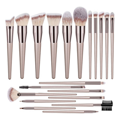 Champagne Makeup Brushes Set