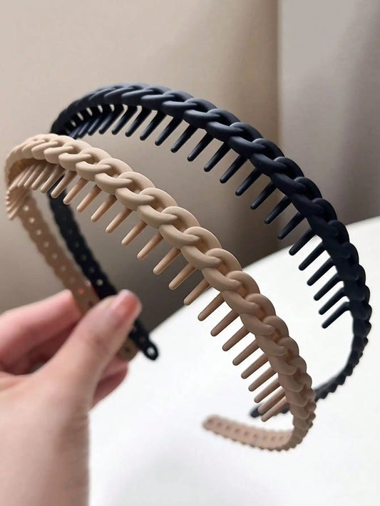 Multicolor Wave Toothed Frosted Hairband