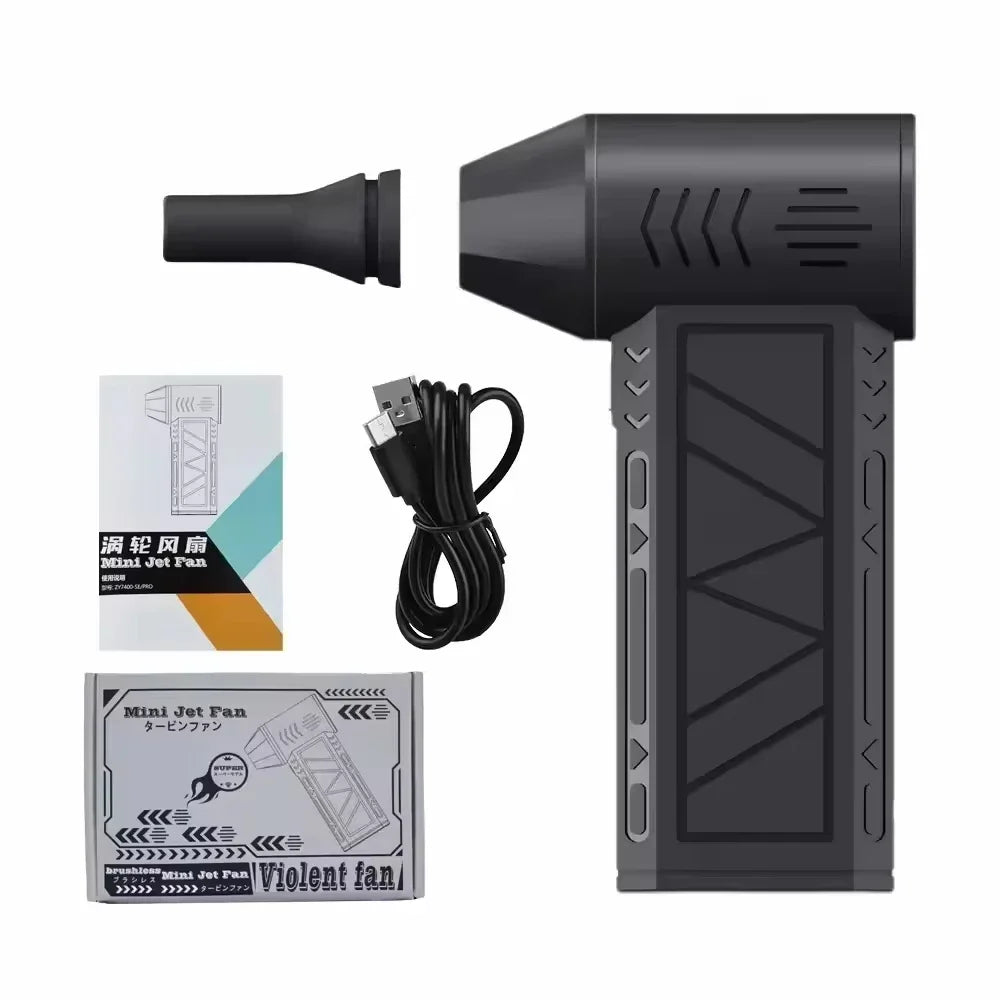 Cordless 3-Speed Electric Air Blower with LED Light & Brushless Motor
