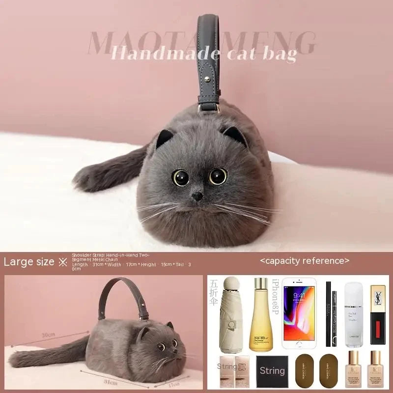 Cute Plush Cat Shoulder Bag Carrier